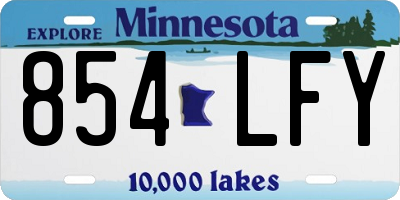 MN license plate 854LFY