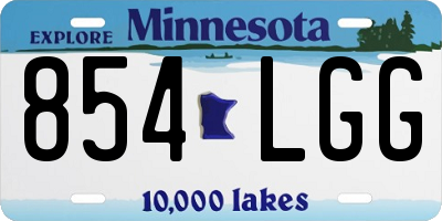 MN license plate 854LGG