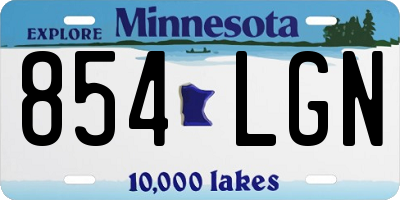 MN license plate 854LGN