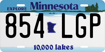 MN license plate 854LGP