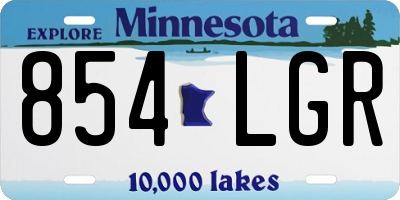 MN license plate 854LGR