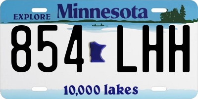 MN license plate 854LHH