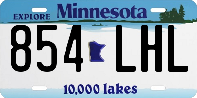 MN license plate 854LHL