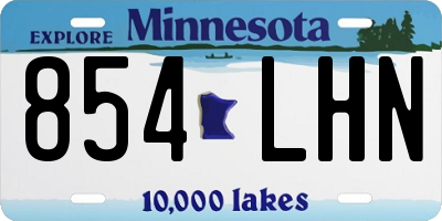 MN license plate 854LHN