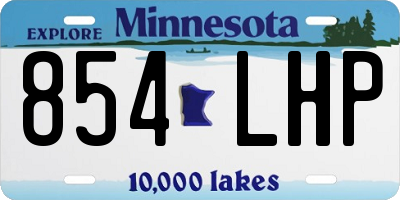 MN license plate 854LHP
