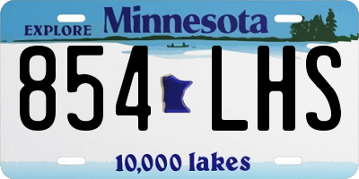 MN license plate 854LHS