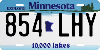 MN license plate 854LHY