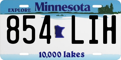 MN license plate 854LIH