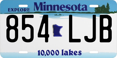 MN license plate 854LJB