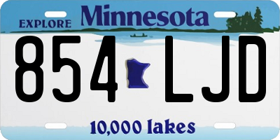 MN license plate 854LJD