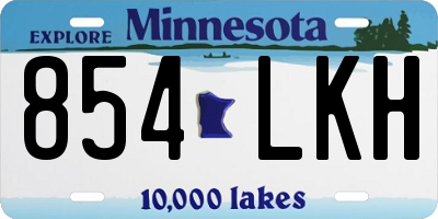 MN license plate 854LKH