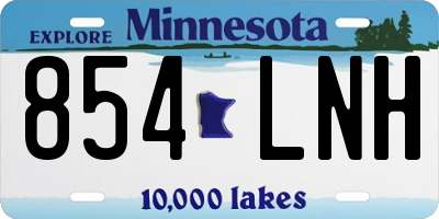 MN license plate 854LNH
