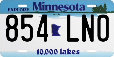 MN license plate 854LNO