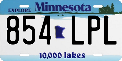 MN license plate 854LPL