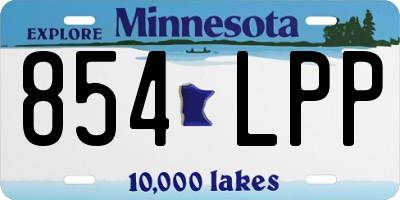 MN license plate 854LPP