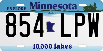 MN license plate 854LPW