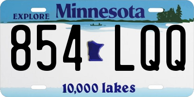 MN license plate 854LQQ