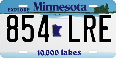 MN license plate 854LRE