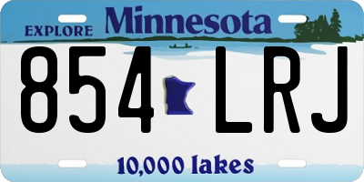 MN license plate 854LRJ