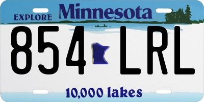 MN license plate 854LRL