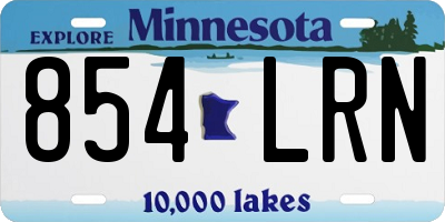 MN license plate 854LRN