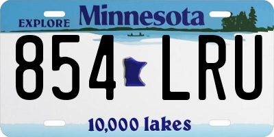 MN license plate 854LRU