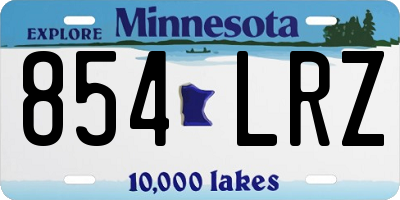 MN license plate 854LRZ
