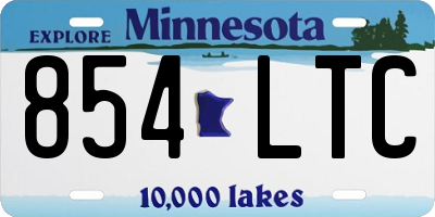 MN license plate 854LTC