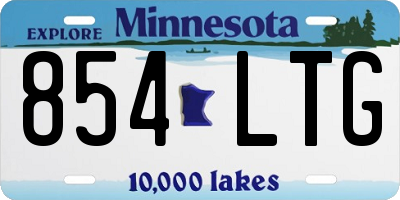 MN license plate 854LTG
