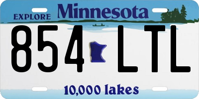 MN license plate 854LTL