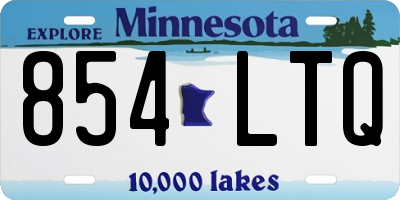 MN license plate 854LTQ