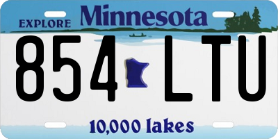 MN license plate 854LTU