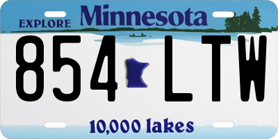MN license plate 854LTW