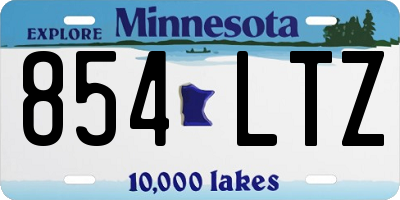 MN license plate 854LTZ