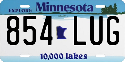 MN license plate 854LUG