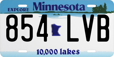 MN license plate 854LVB