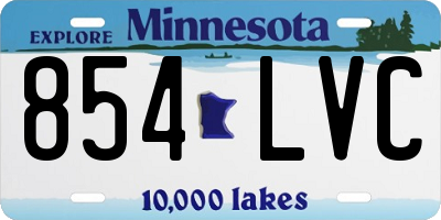 MN license plate 854LVC