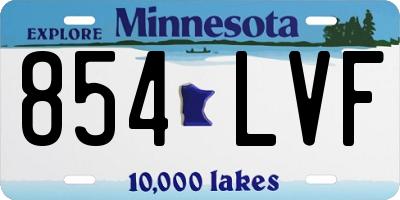 MN license plate 854LVF