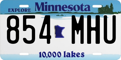 MN license plate 854MHU