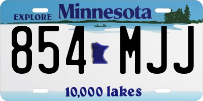 MN license plate 854MJJ