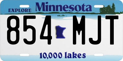 MN license plate 854MJT