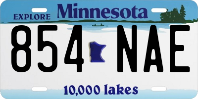 MN license plate 854NAE