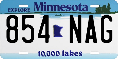 MN license plate 854NAG