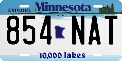 MN license plate 854NAT