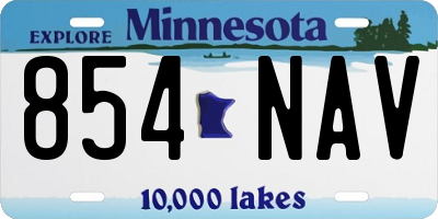 MN license plate 854NAV