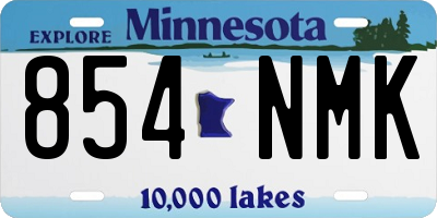 MN license plate 854NMK