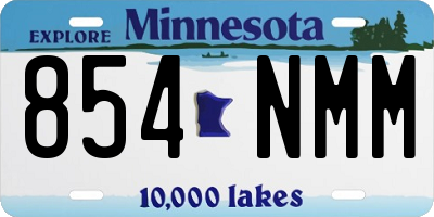 MN license plate 854NMM