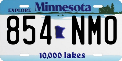 MN license plate 854NMO