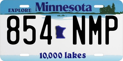 MN license plate 854NMP