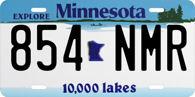 MN license plate 854NMR